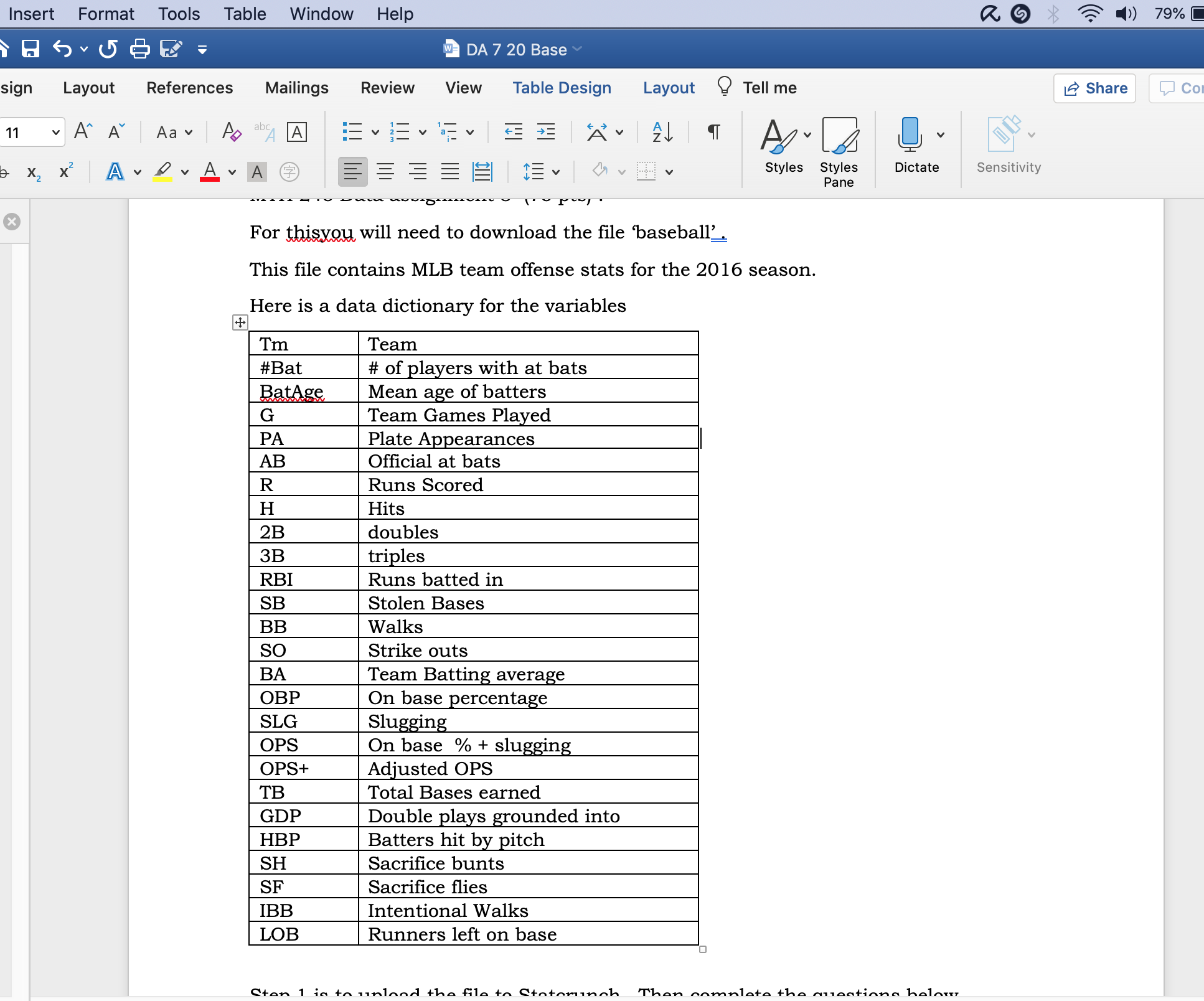 see what is called a "Correlation Matrix" (You don't need to provide