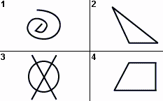 question.Which figure has rotational symmetry? \f\fTIT\f\f3 in. 1 in. 3 in. 9