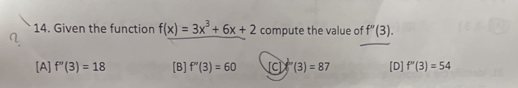 Circled answer is incorrect \f