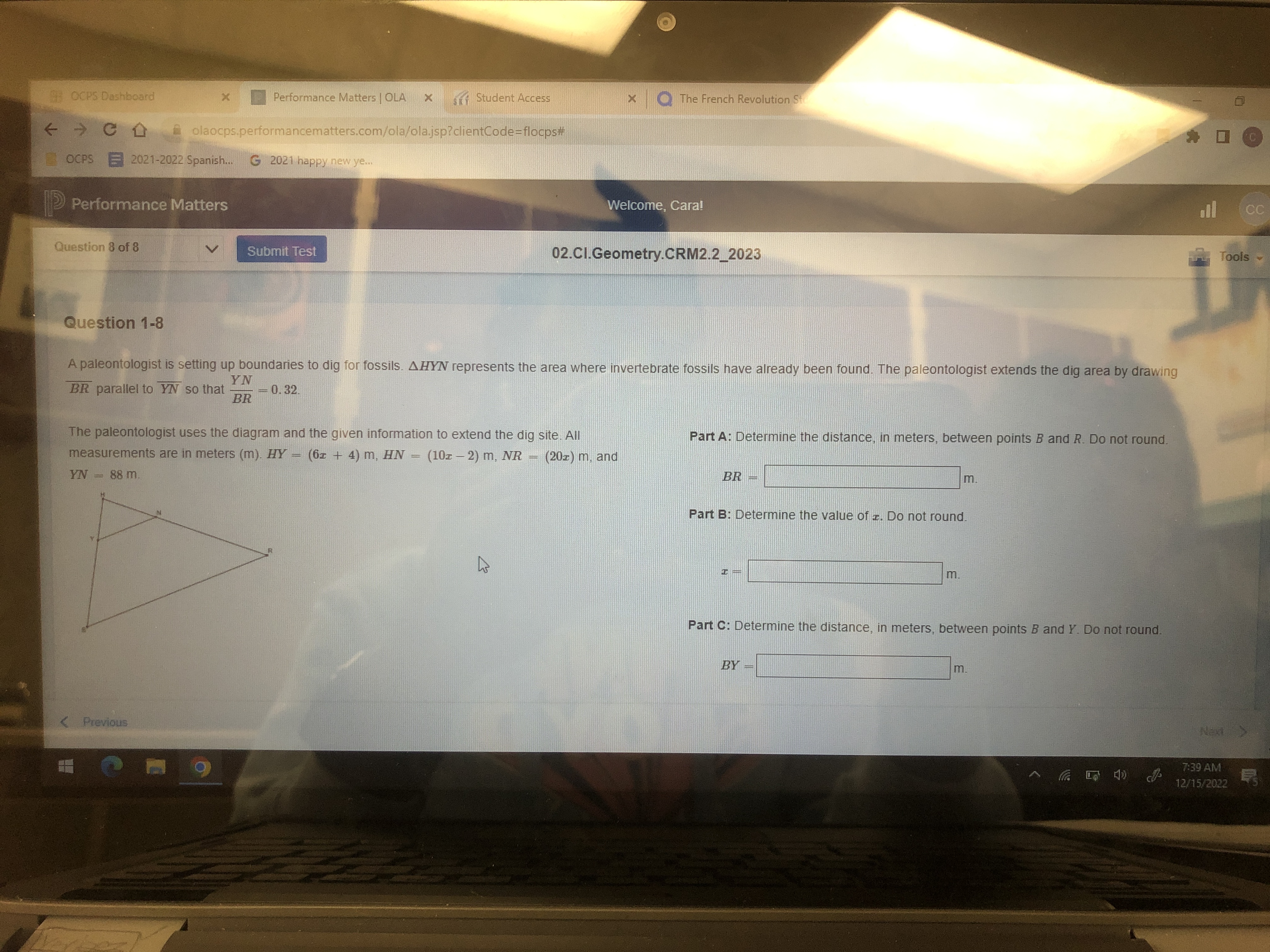 8 V Submit Test 02.Cl.Geometry.CRM2.2_2023 Tools Question 1-2 To create an image