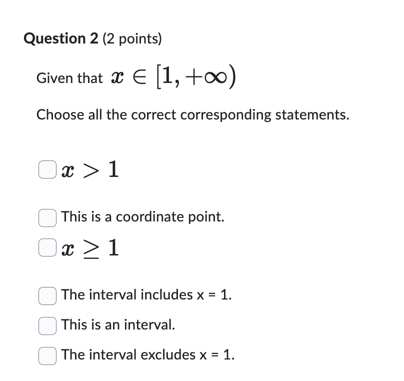 1: Question 1 (2 points) 2 3 Given the following three functions,