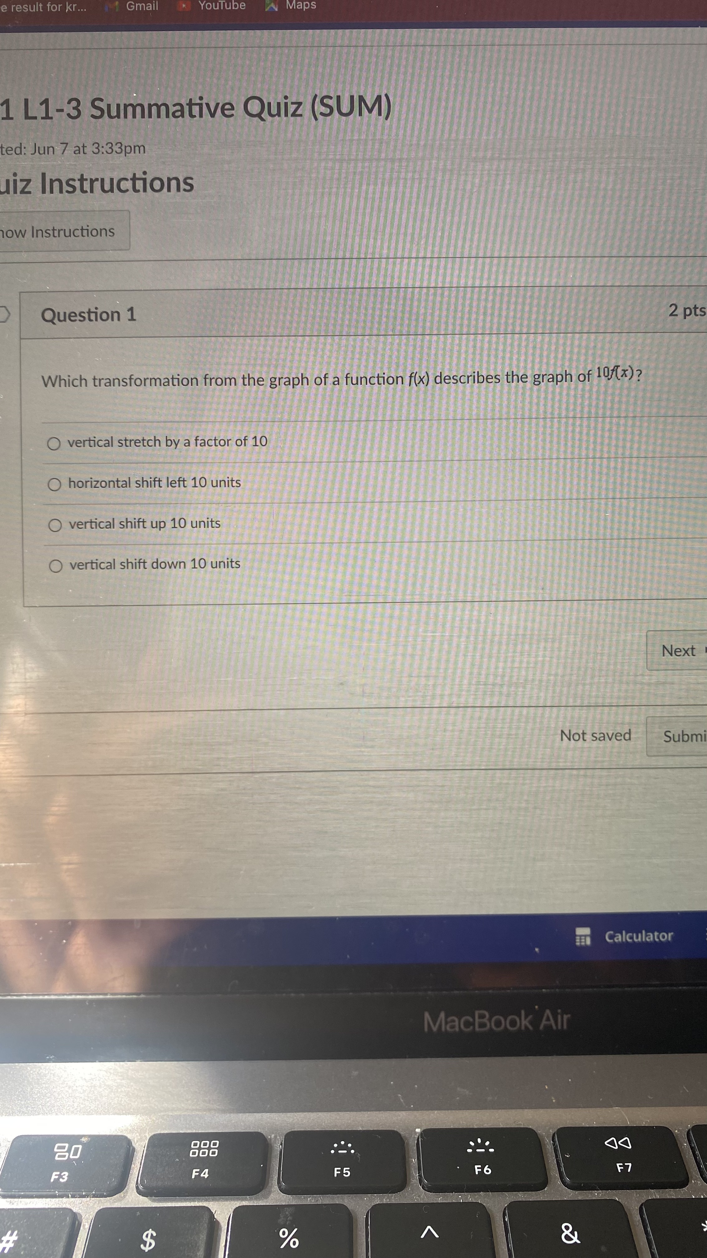  e result for kr... Gmail YouTube Maps 1 L1-3 Summative Quiz