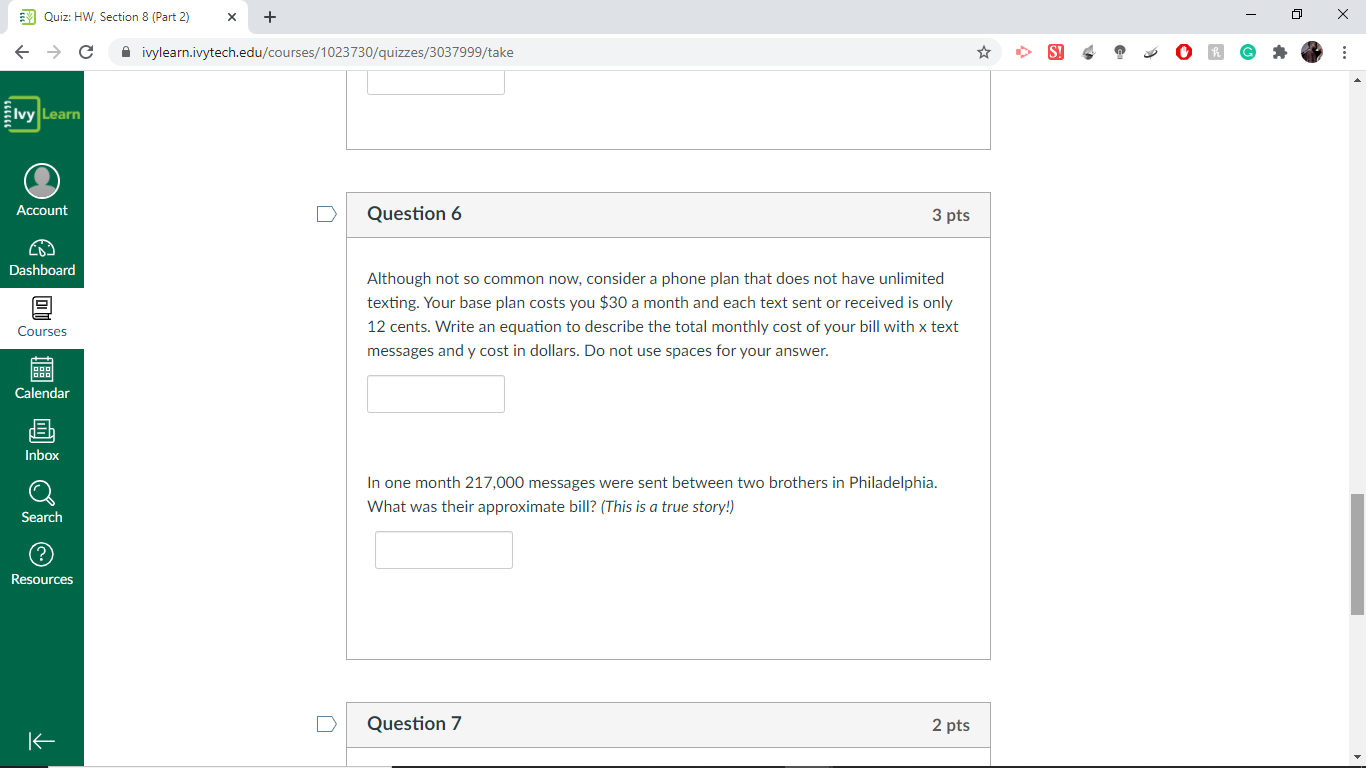 Modules Question 5 Grades D Question 1 2 pts Question 6 Question