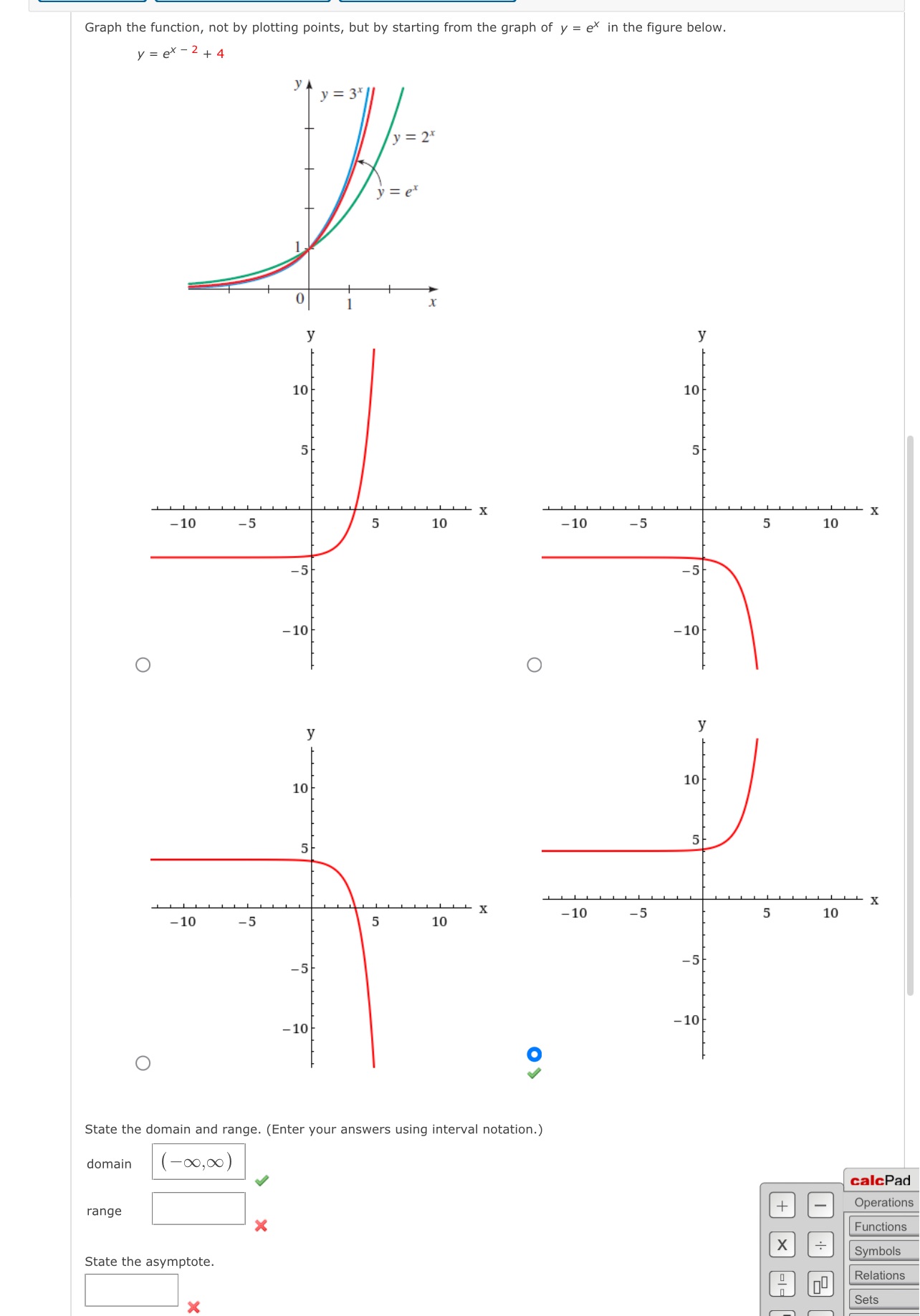  Graph the function, not by plotting points, but by starting from