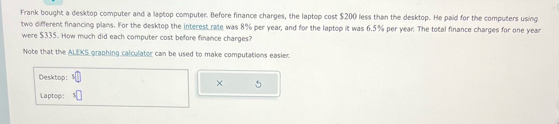 Please help with this question Frank bought a desktop computer and a