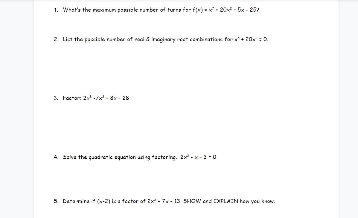 Please help me and answer these :) . What's the maximum possible