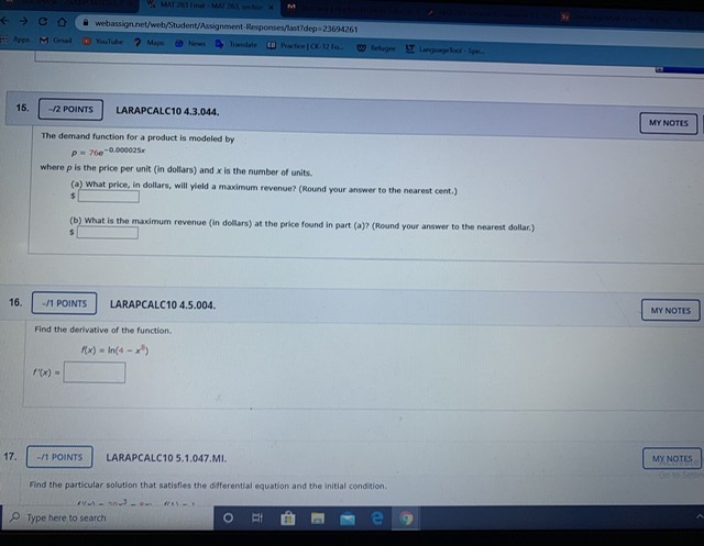 I need help with 15 and 7 M E - GO webassignnet/web/Student/Assignment