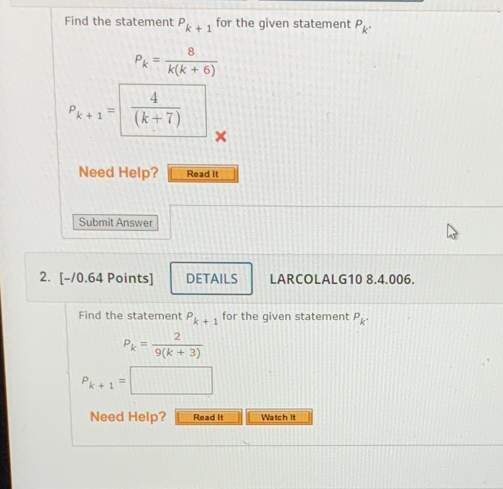  Find the statement Pkg , for the given statement PK 8