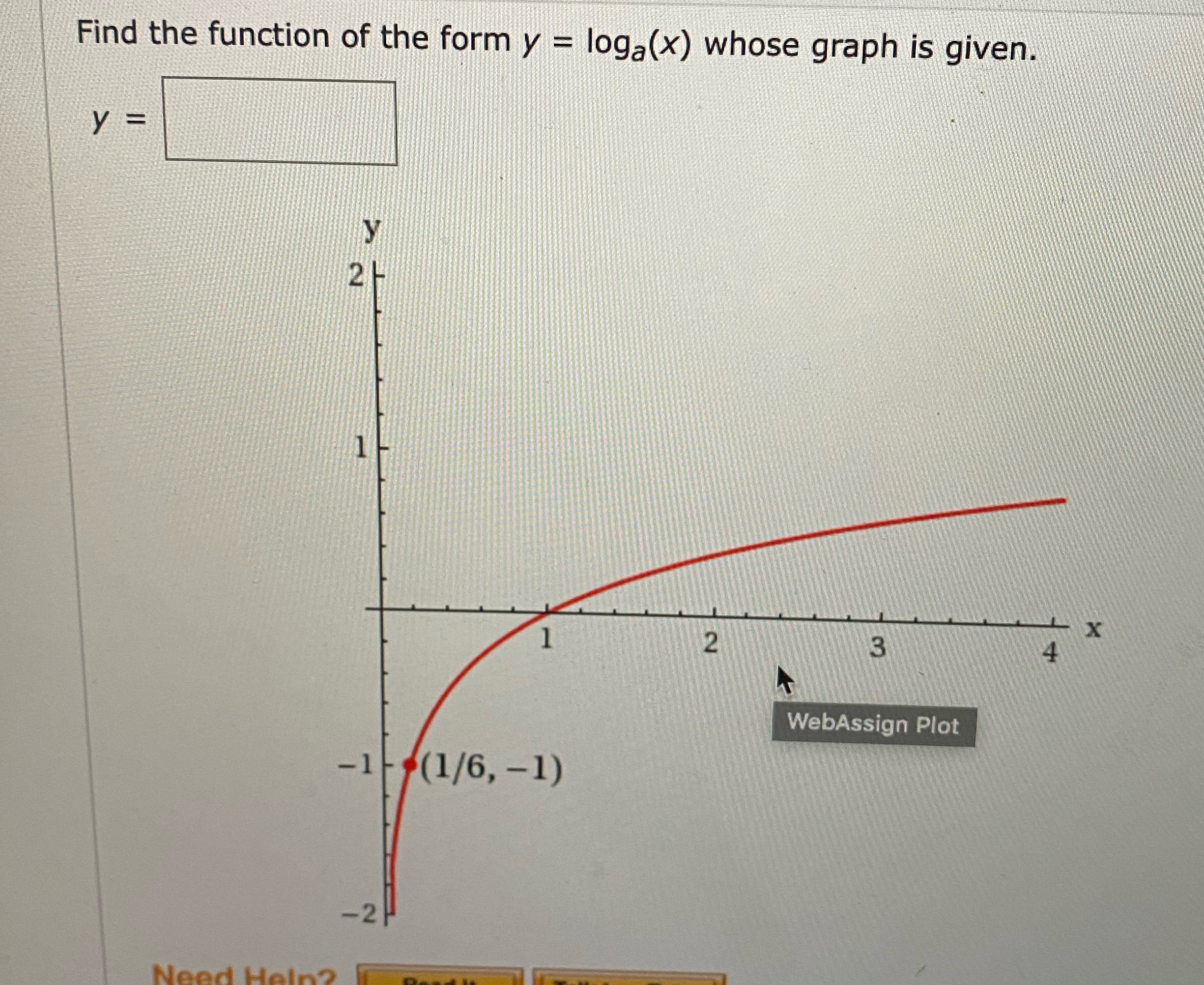 I'm having difficulty finding a function with only one point provided. I