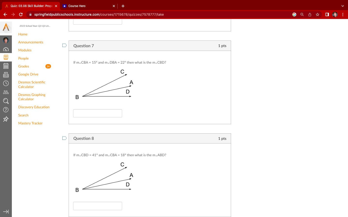 B Desmos Scientific Calculator Desmos Graphing Calculator (? Discovery Education Search D