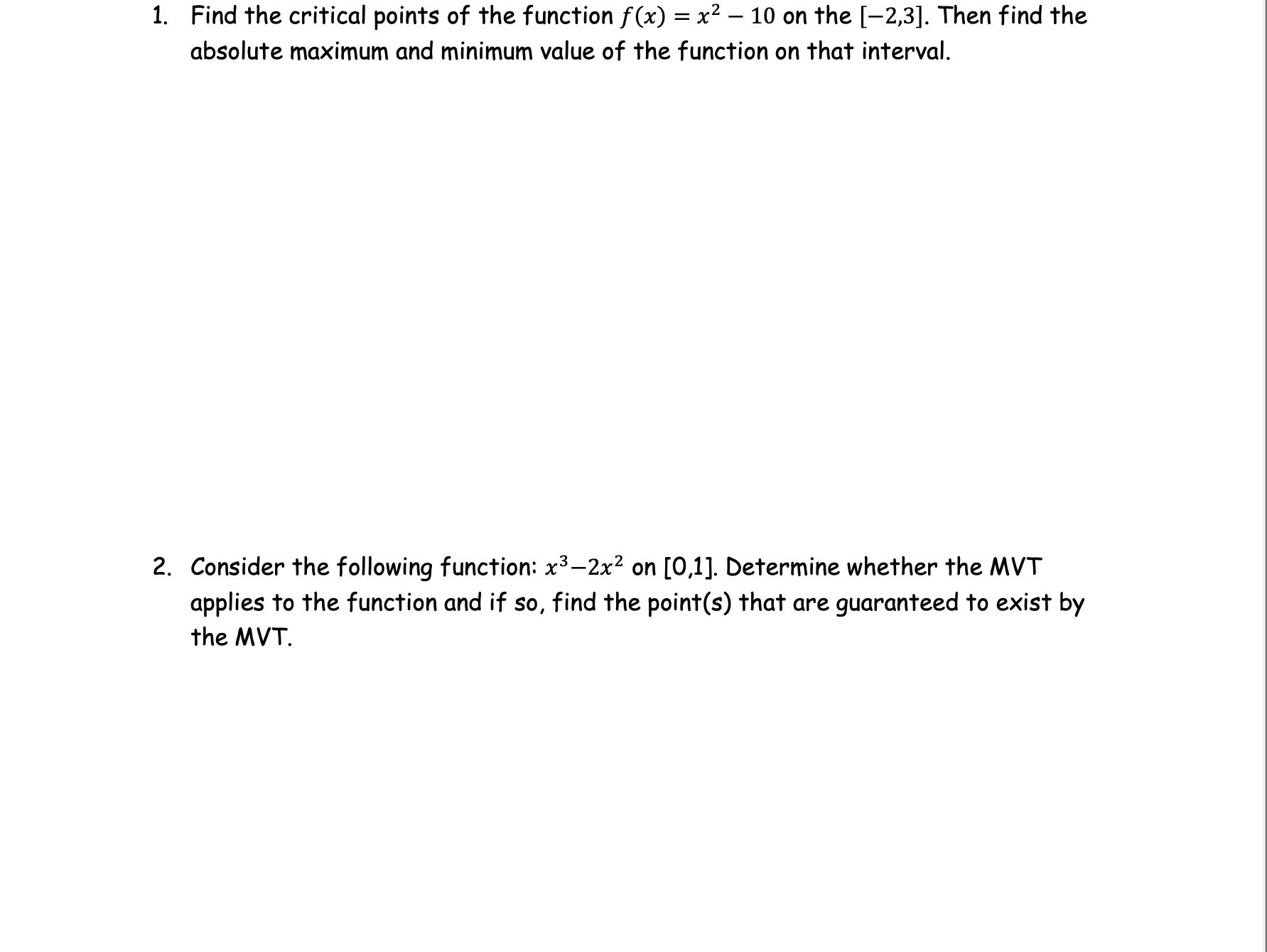 Please help me solve these 2 problems for Calculus 1 Chapter 4