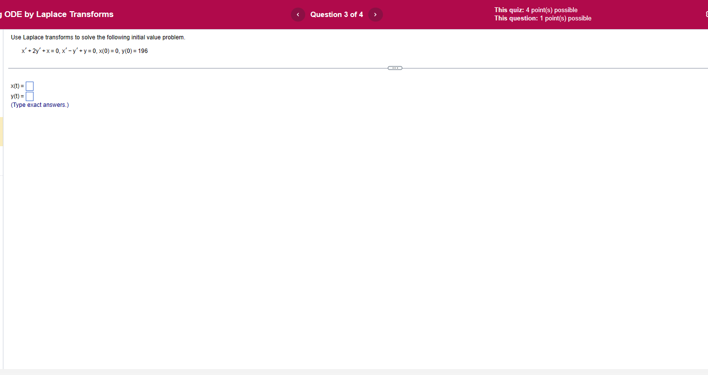 Find the transformed equation. Choose the correct answer below. O A. E(y"(1)