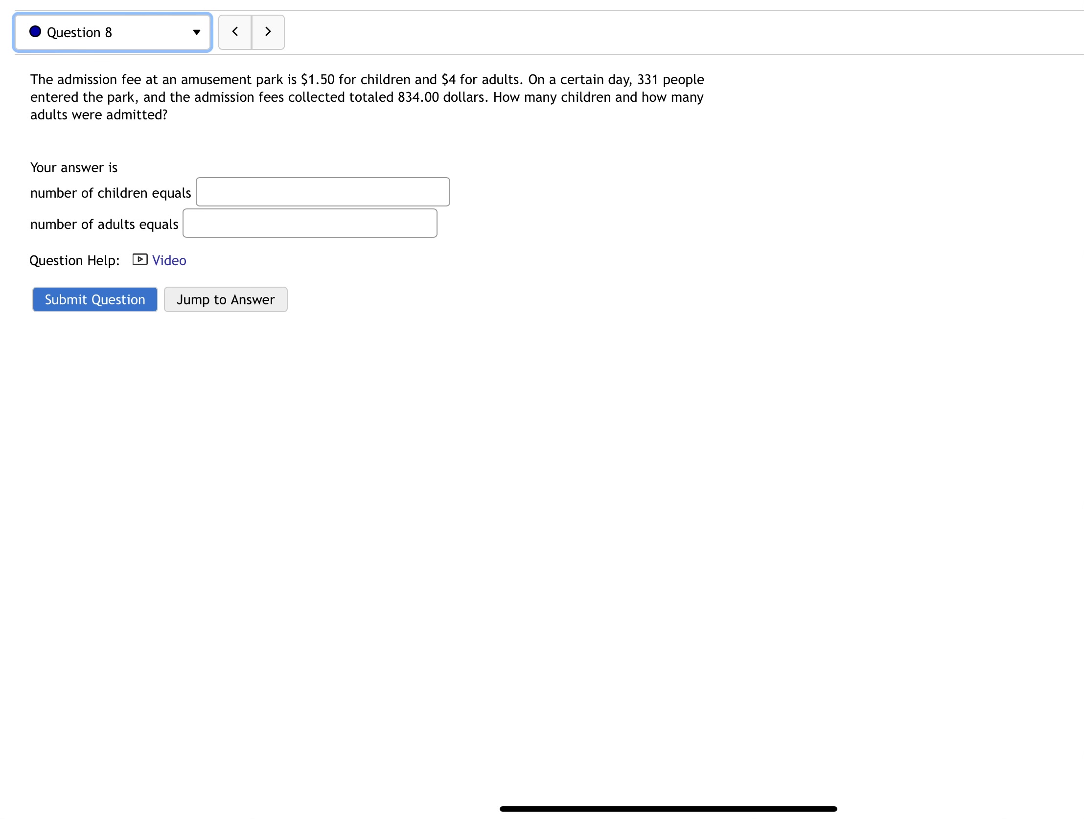 system of equations by graphing: 1,] Enter the solution set in the