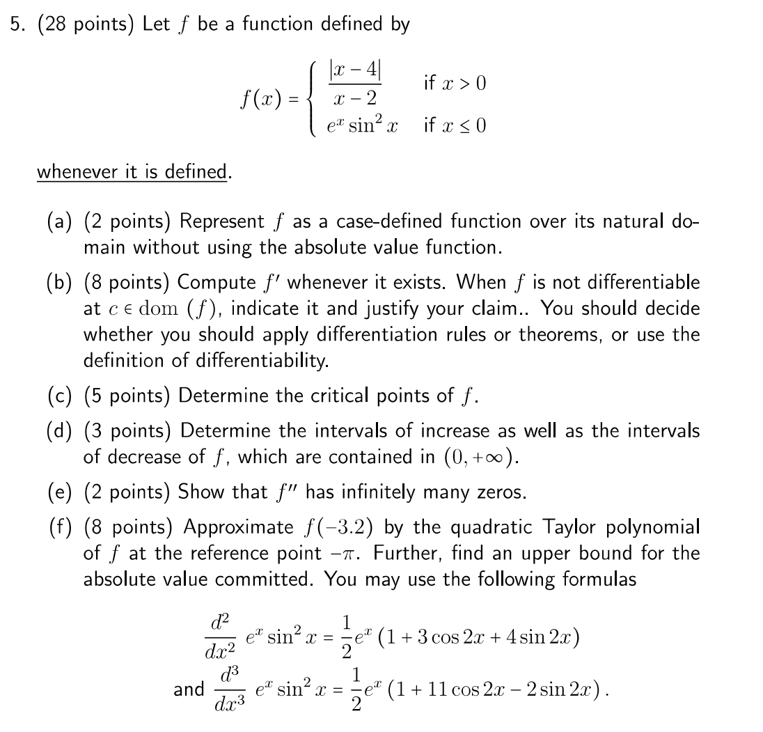 Let x be a function defined by for x>0 f(x) = (|x-4|)/(x-2)for