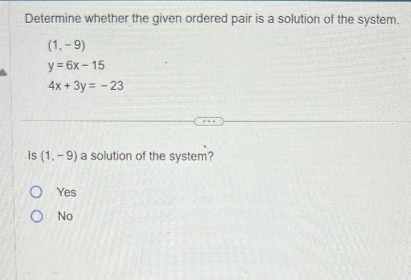 Please help me answer question 23 Determine whether the given ordered pair