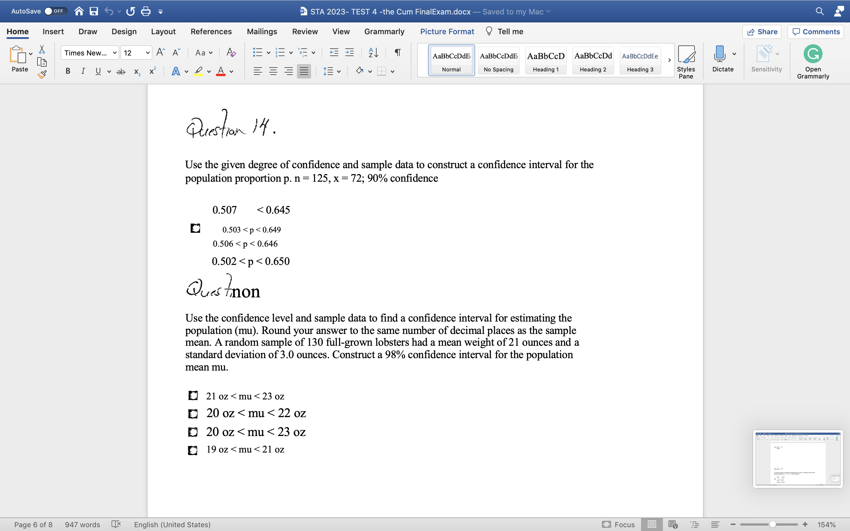 in the original data.4145.1220.0 21.5 27.4 47.3 131 11.137.3413.113285.46 Question 41. Find
