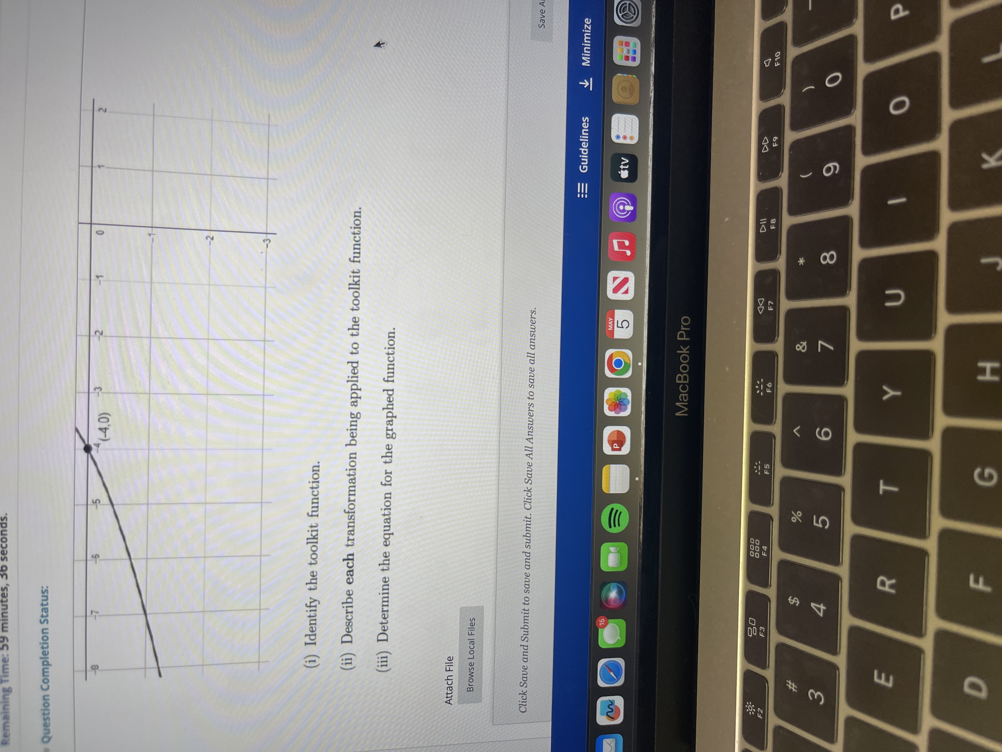  Remain Question Completion Status: -5 4 ( -4,0 ) -3 (i)