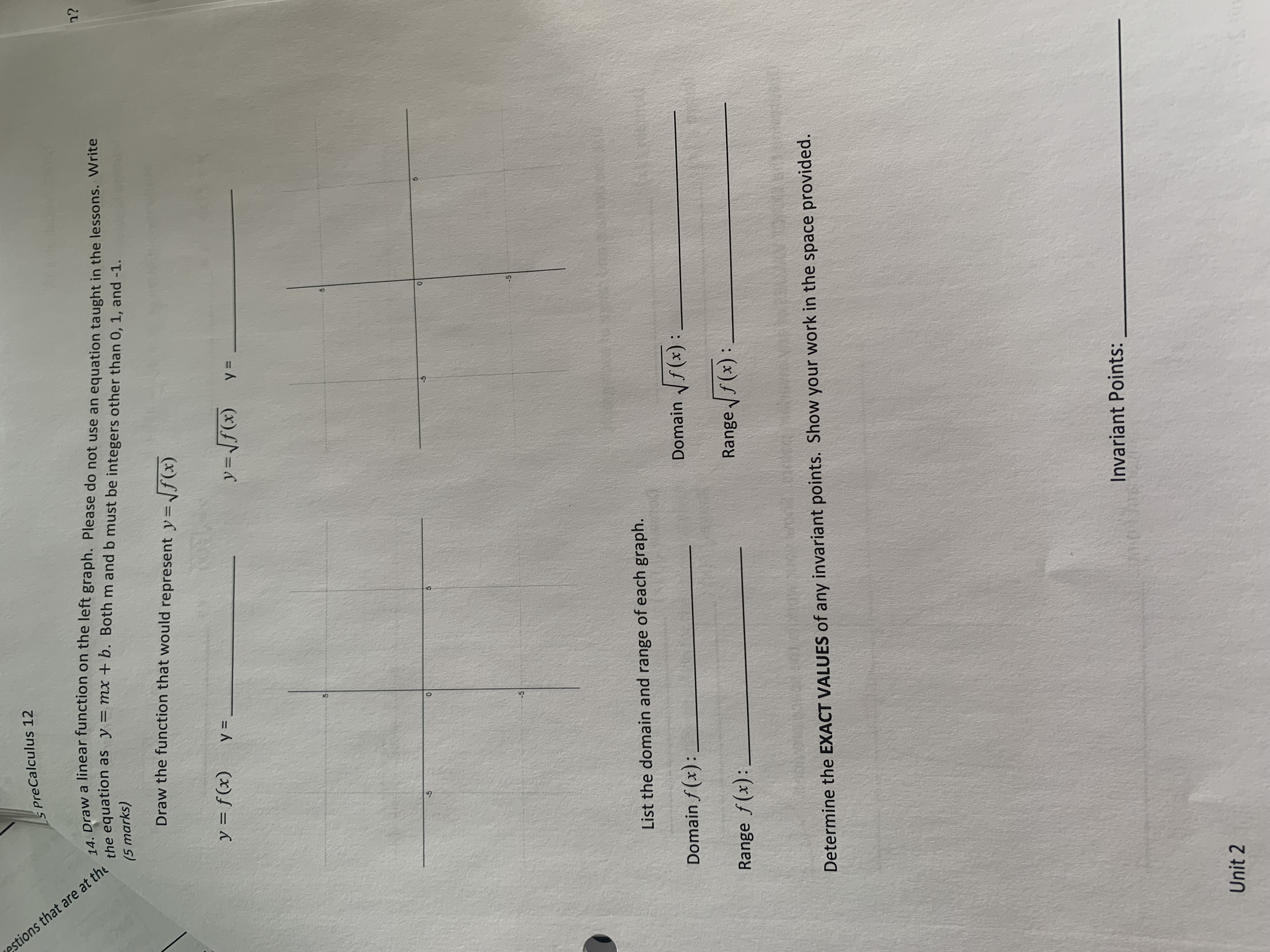 this is a grade 12 course so SW boy bia looking for