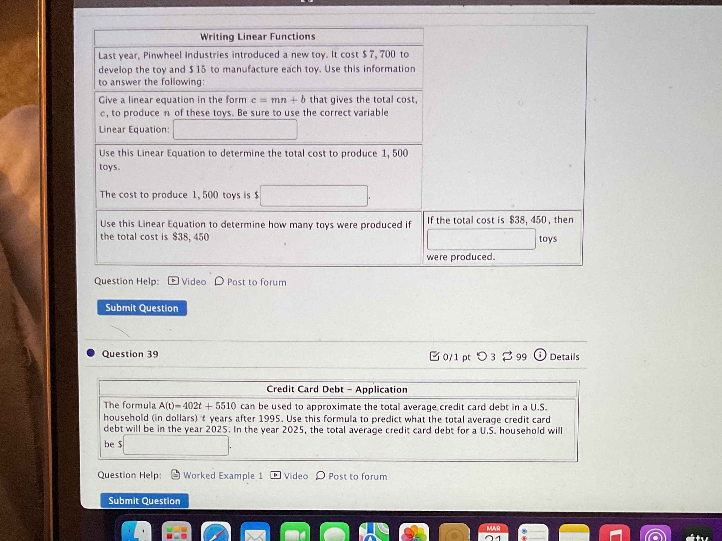 I need help solving this 2 please Writing Linear Functions Last year,