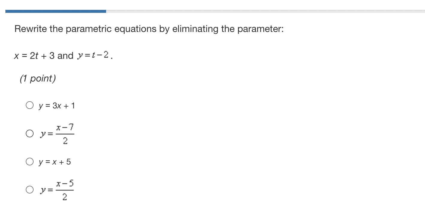 at (3, 4) and is traced from left to right for increasing