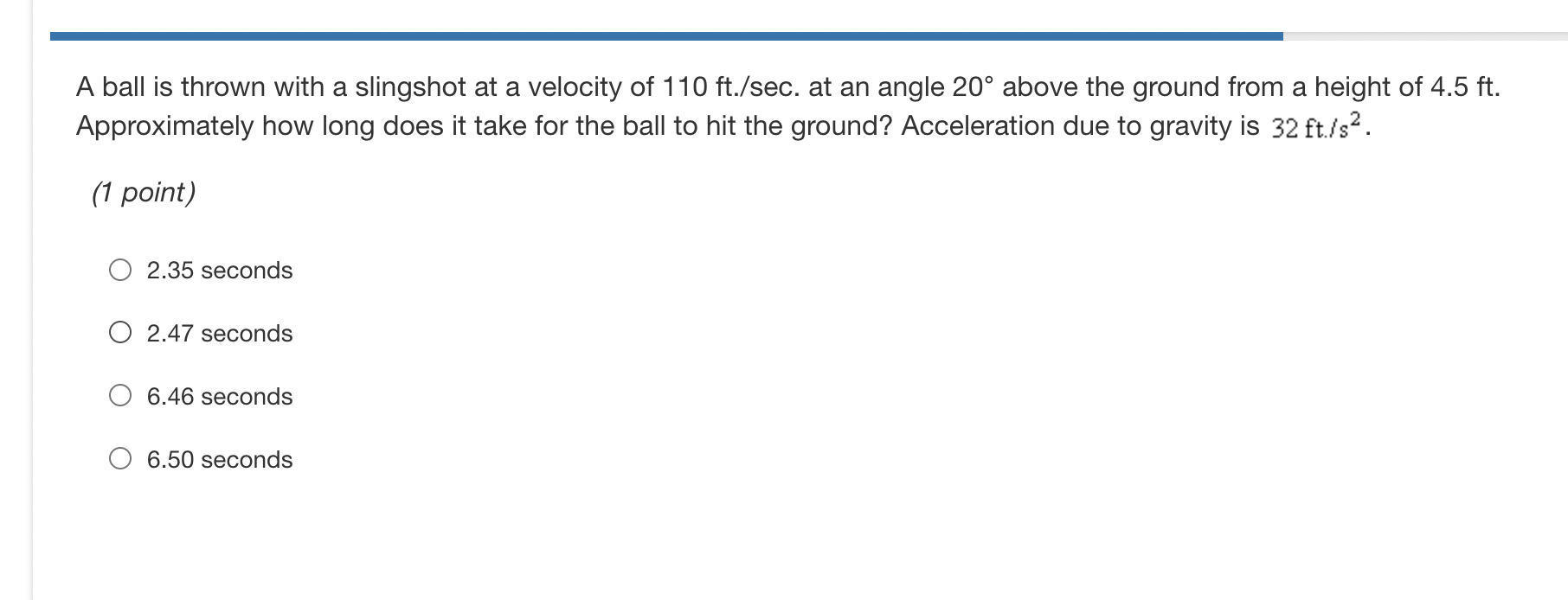 value of the independent variable, the parametric equations yield exactly one point