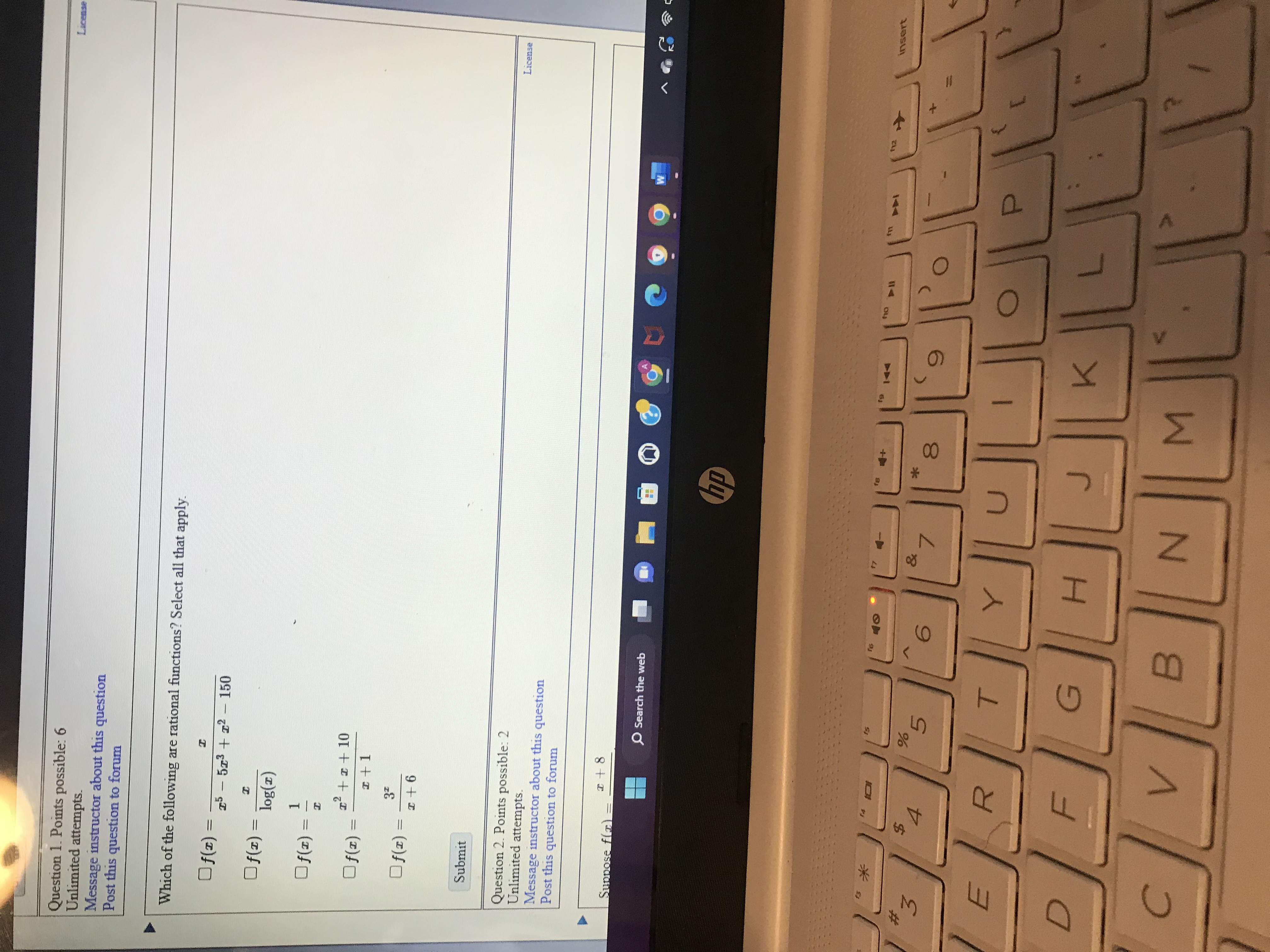 f(x) Select an answer d. As the value of r decreases without