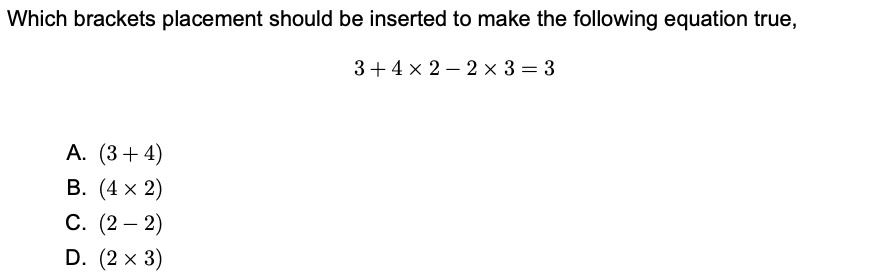 equation true, 3+4x22x3=3 \f\fA mother eats - of a full pizza and
