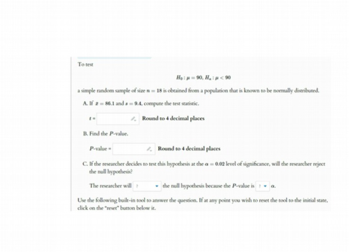 To test Hip - 90. H.: p