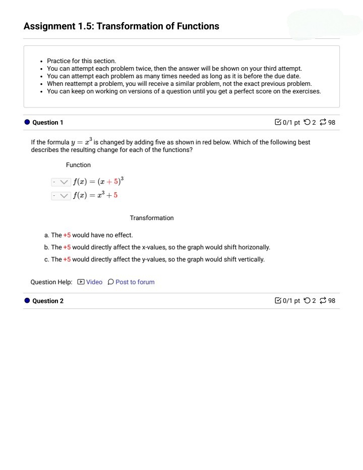 3) Select an answer Question Help: D Post to forumThe graph above