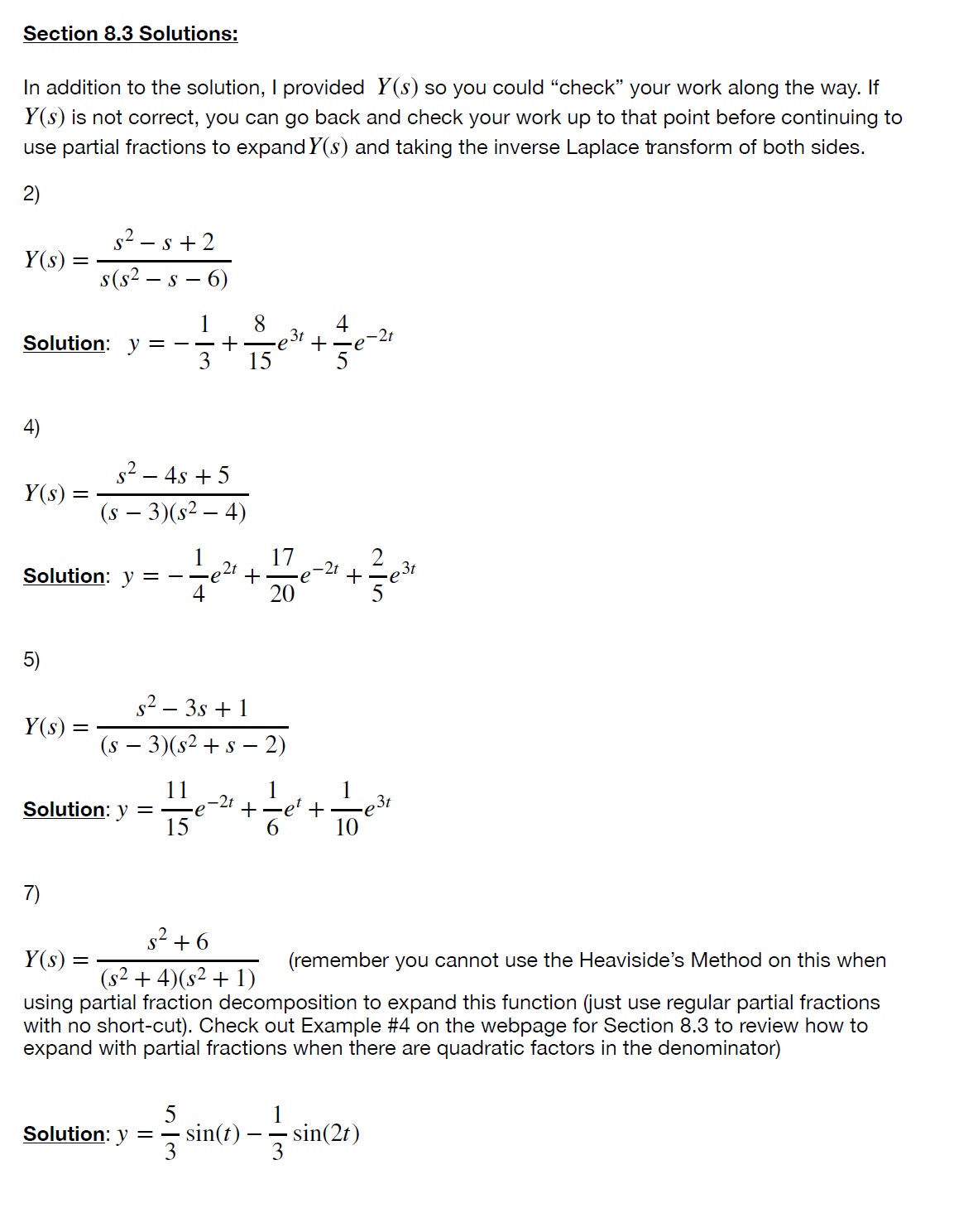 Laplace Transformations to solve initial value problem Questions within image, please be