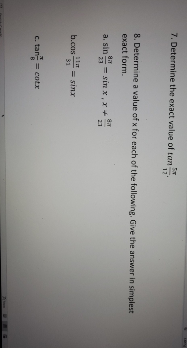 want some explanation and solution for this problem thank u 7. Determine