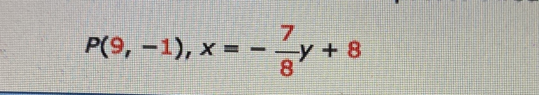 Your answer should be in slope-intercept form \f
