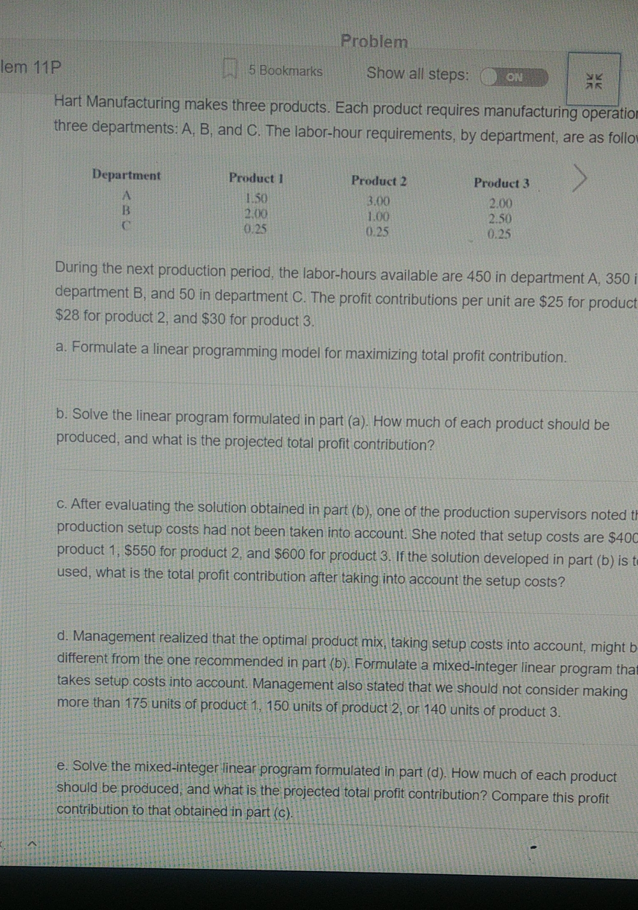 please use excel and the data solver please show all steps Problem