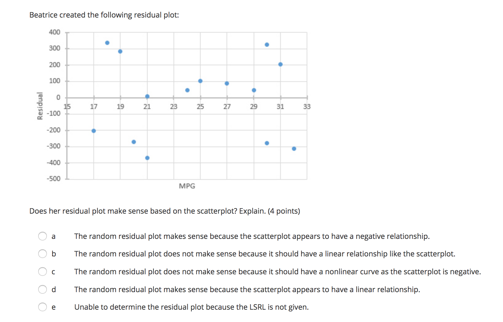 -3.48. The regression line overpredicts the temperature change. e 3.48. The regression