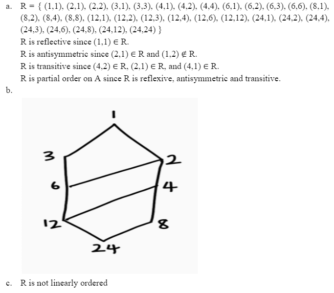 the matrix representation for the reflexive closure of R. (2 marks) Find