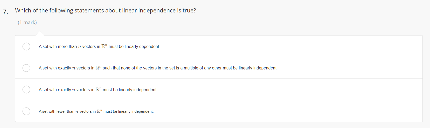 + 9v2 6 span(S) For any v E span(S), Iv E span(S).