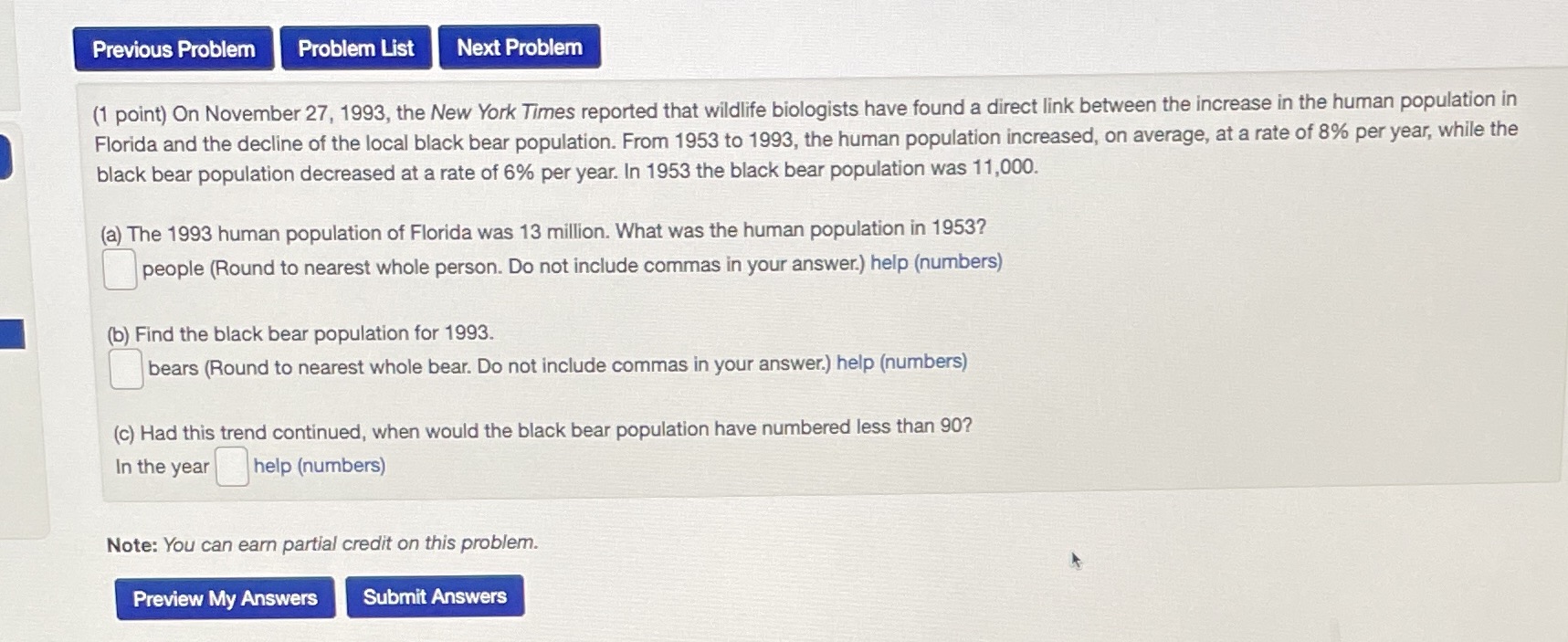 Previous Problem Problem List Next Problem (1 point) On November 27,