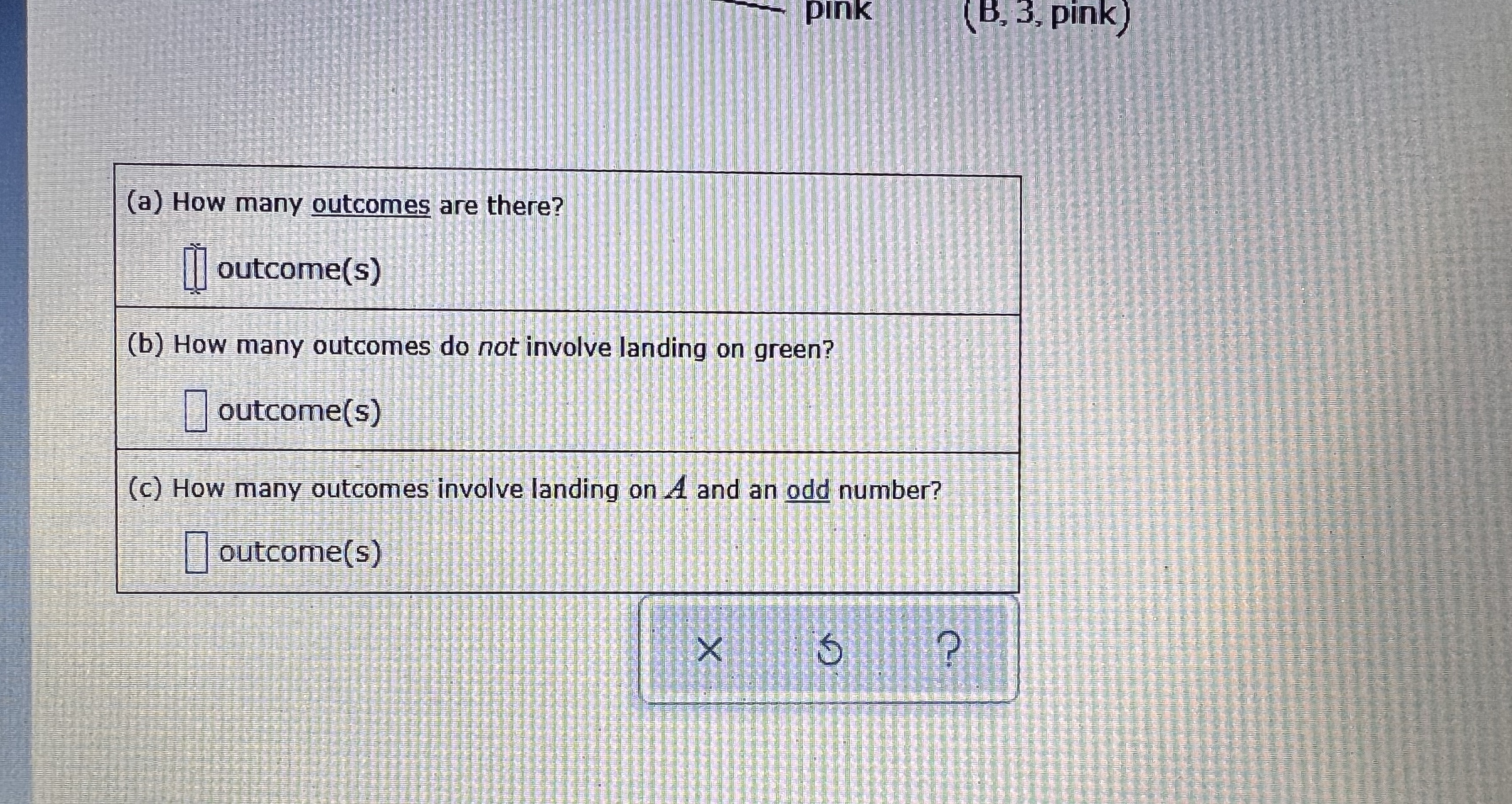 One spinner has two sections. There are marked A and B. Another