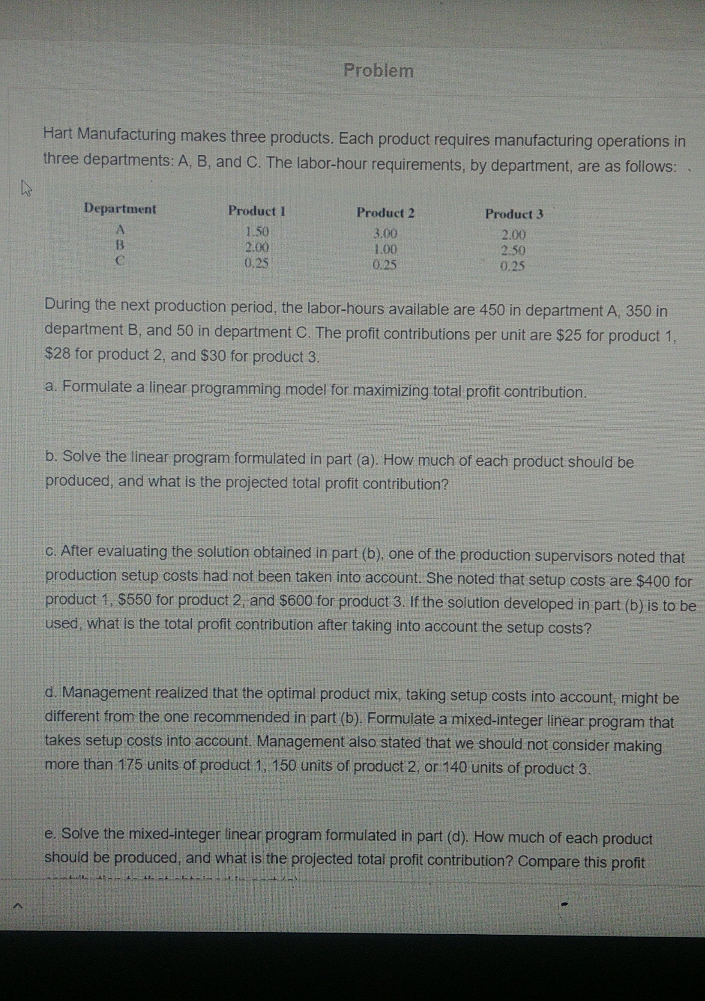 I am using excel for this problem with data solver please show