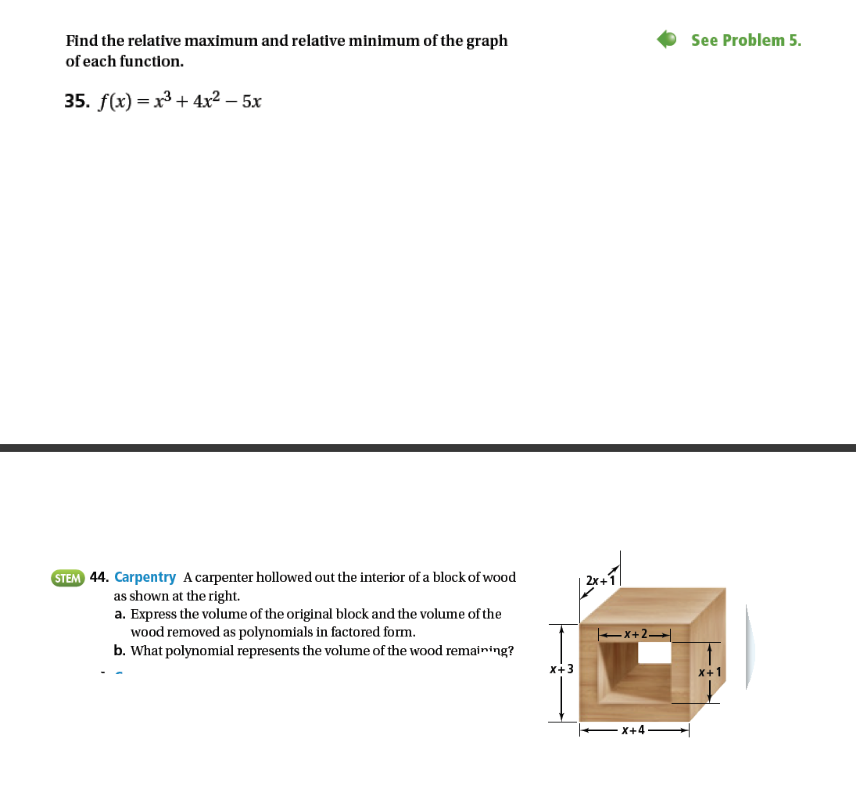 See Problem 3. 20. x= -2, 0, 1 21. x = -5,