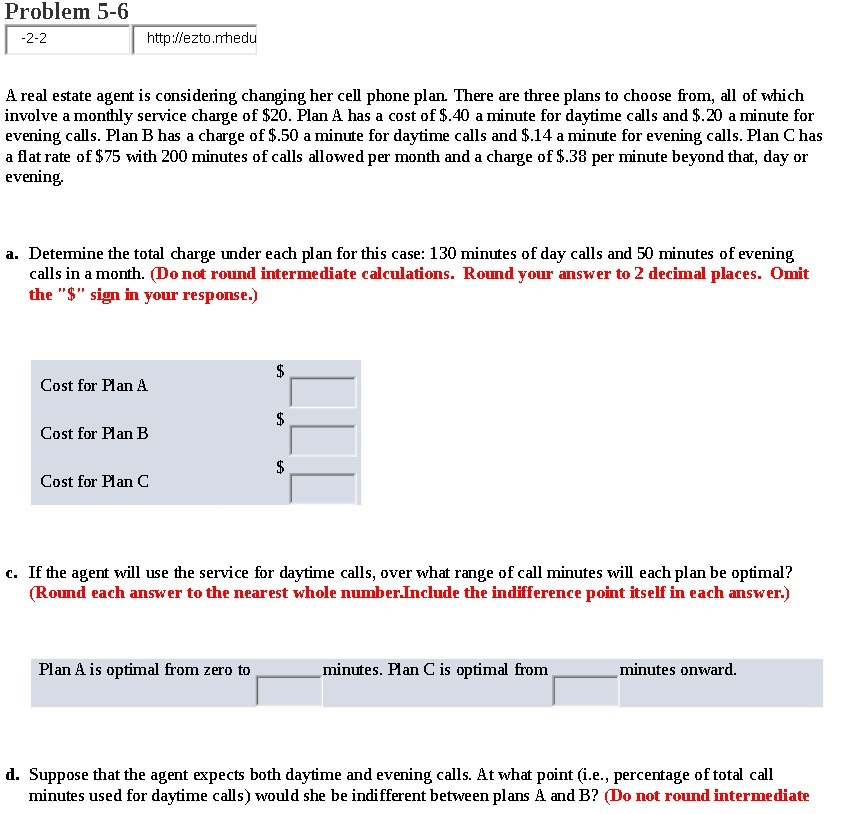  Problem 5-6 I -2-2 I httpszezton't'ledu A. real estate agent is