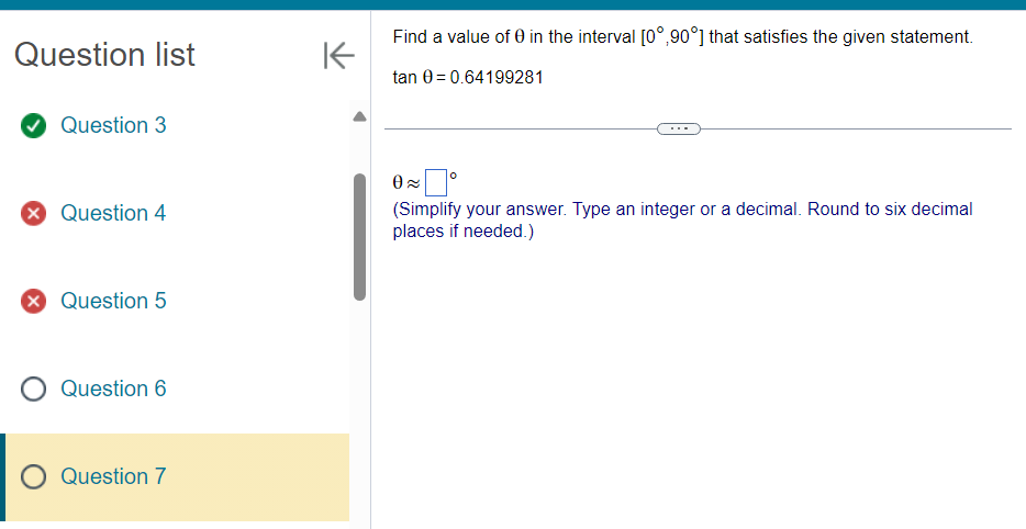 a calculator to find a decimal approximation for each value. Question list