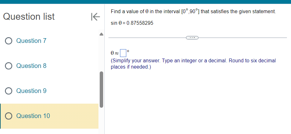 Question 2 @ Question 3 Question4 @ Question5 cos 110 Question list