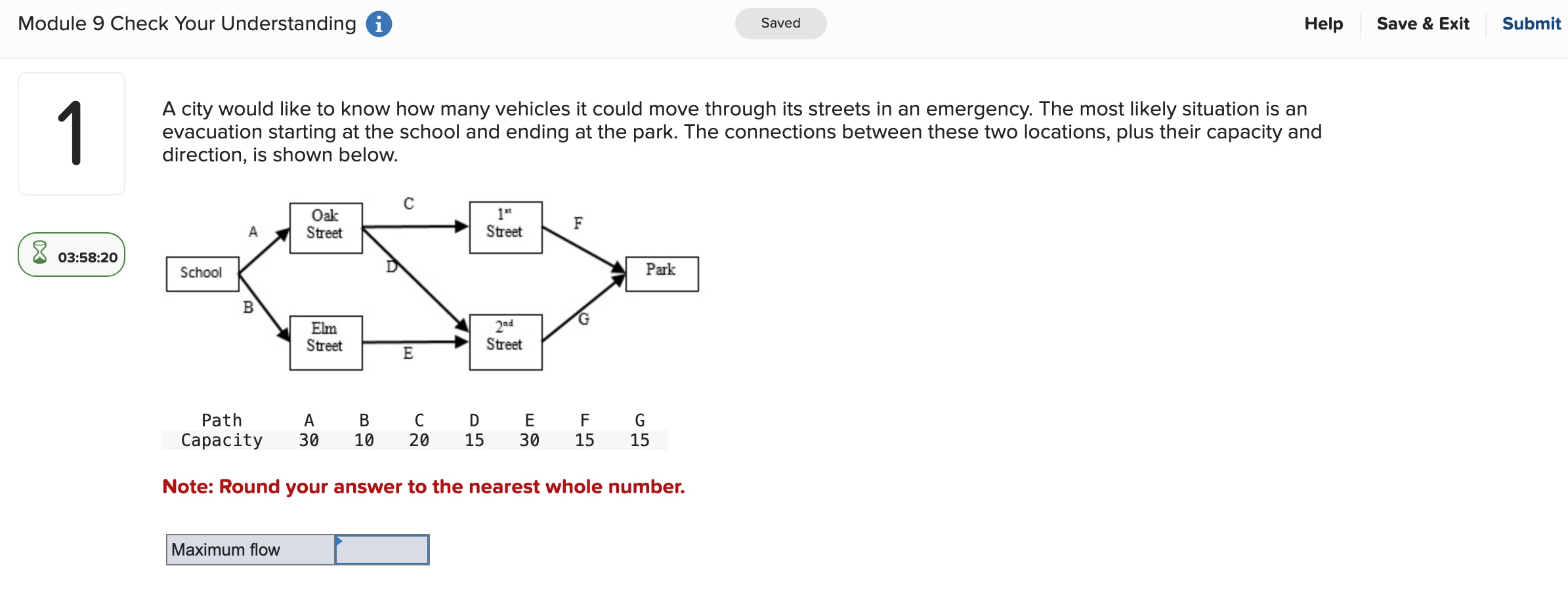 Module 9 Check Your Understanding o Saved Help Save & Exit
