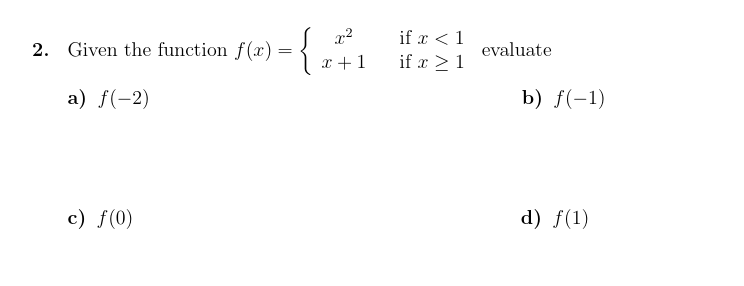 1. Determine whether the equation x + (y + 1)^2 = 1