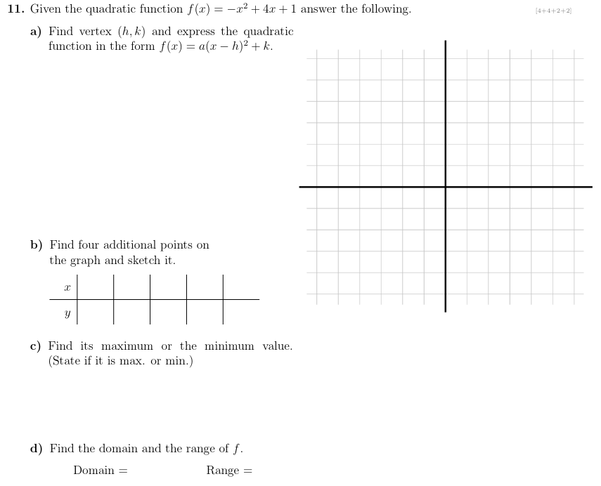 of f($) = 1:2. [W14 shift 4 units to the right and