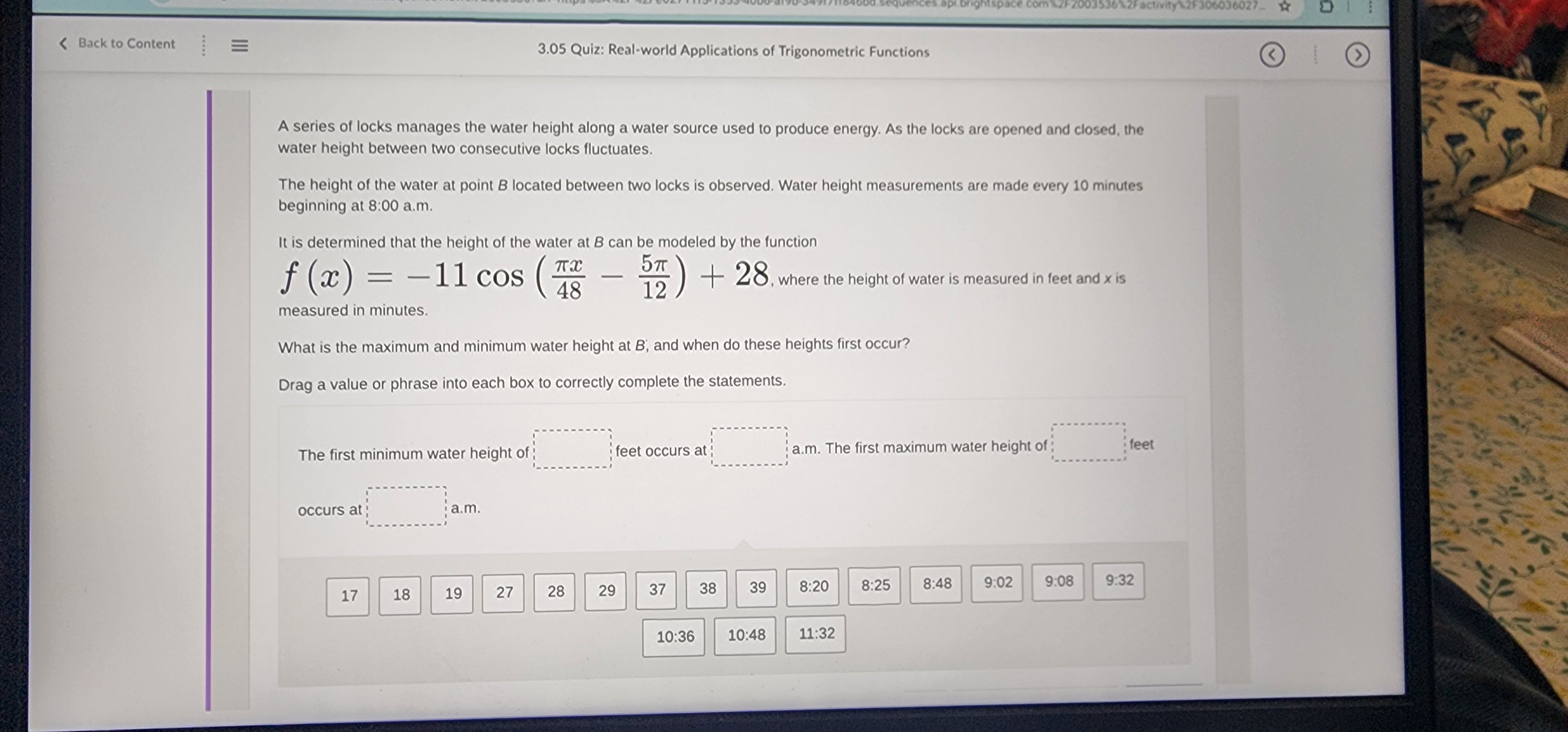 function described? of (x ) = -2 cos 2 4 of (a)