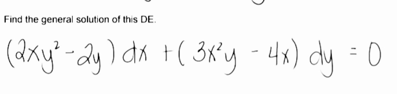 Wrong or Copied Solution Won't get Helpful rating. Find the general solution