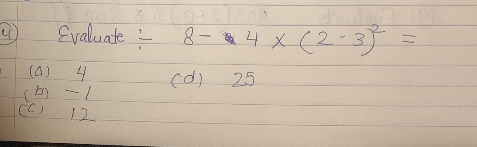 481208 4 Evaluate 8 - 8 4 x ( 2 -