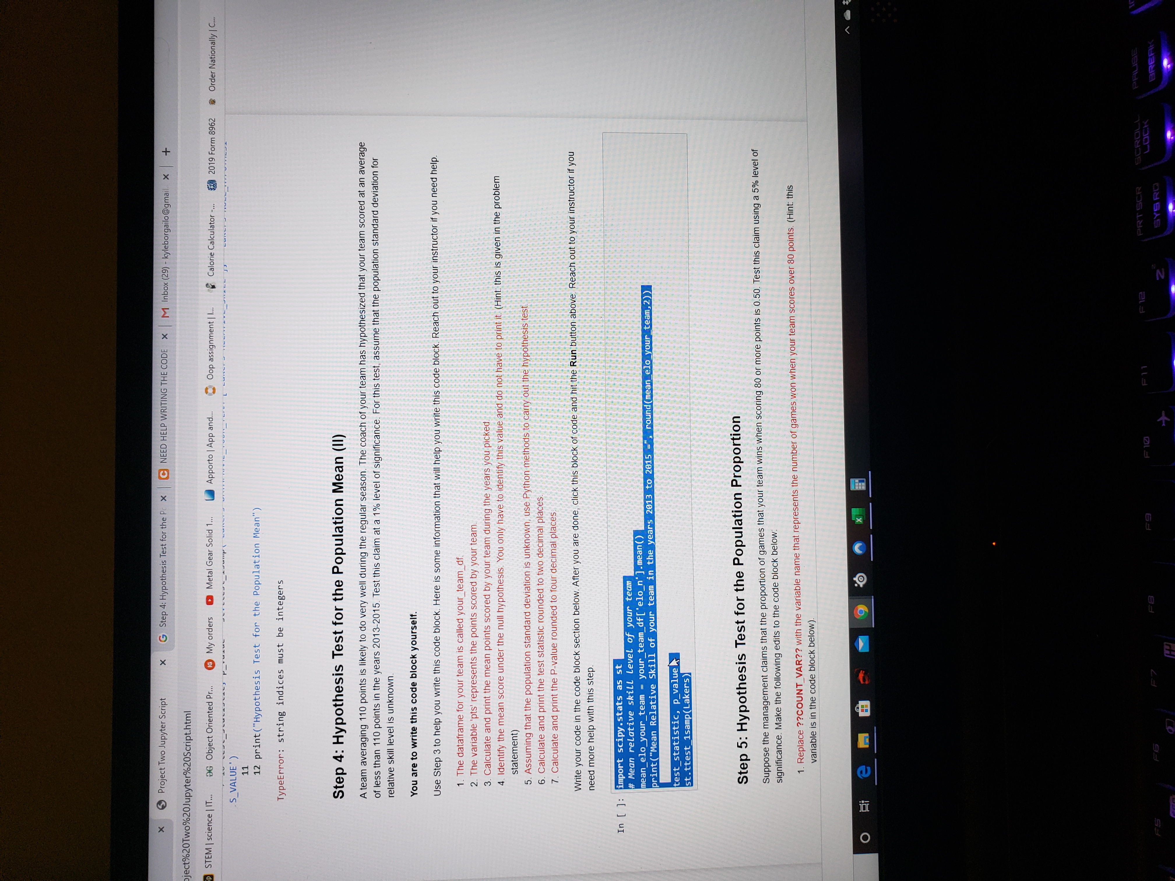 C NEED HELP WRITING THE CODE x M Inbox (29) - kyleborgailo@gmail